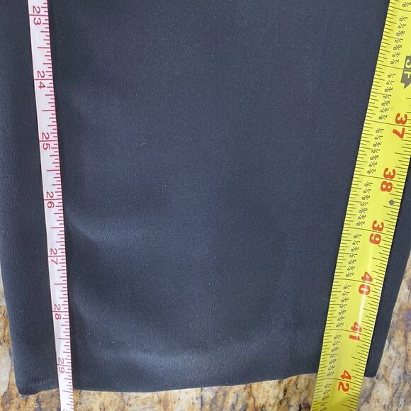 Laura Leigh Ltd Silk Black High Rise Straight Leg Pants Size M - Picture 7 of 8